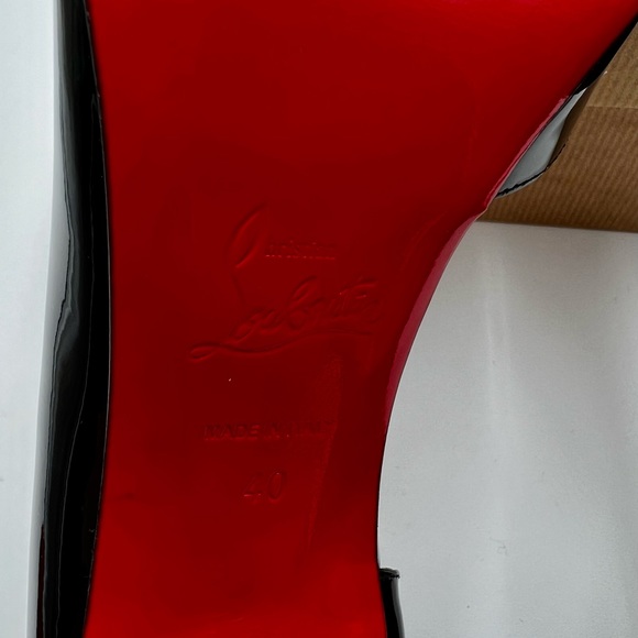 Authentic Christian Louboutin Iriza Patent Open-Side Red Sole Pump. Brand New - Picture 6 of 10